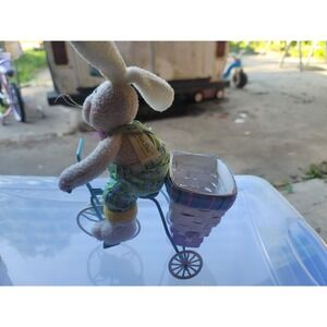 Decorative Spring Easter Bunny On Bicycle DAN‎ DEE Brand